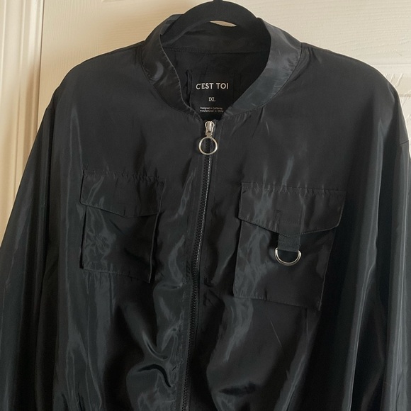 C’EST TOI 1XL Women Black Jacket Size 1XL - Picture 5 of 7